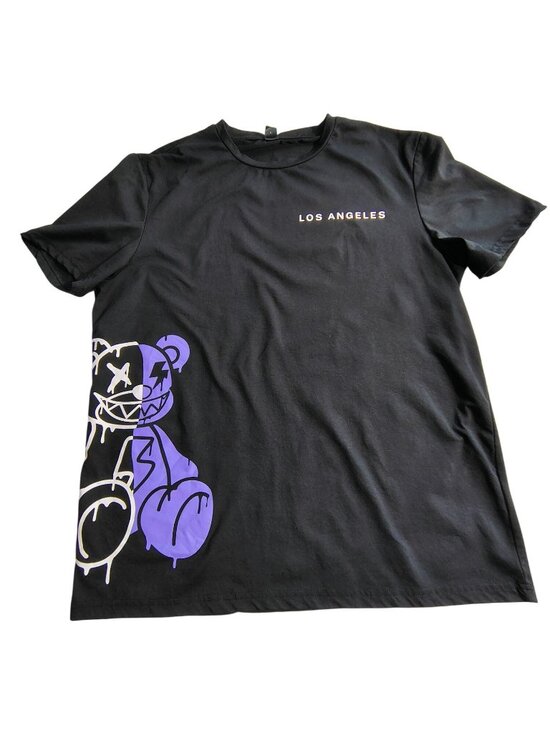 SHEIN Other - Shein Mens Black Graphic Tee Los Angeles Design Size L Lightweight, breathable